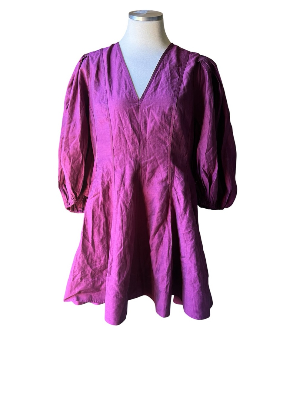 English Factory Fuchsia Puff Sleeve Blouse